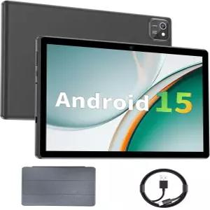aiprotablet 태블릿 10인치 Android 15 1280x800 터치스크린 프로세서 확장 WiFi 6000mAh 배터리 블랙