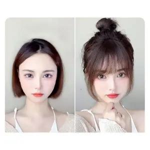 인모 풀뱅 탑커버 앞머리가발 이 헤어피스 포인트