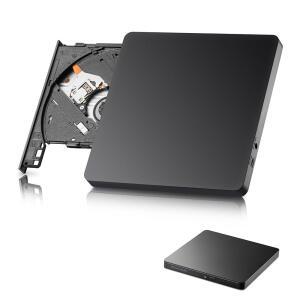 MAHAHUM 외장 CD DVD 드라이브, USB 번 플레이 /립 앤 지원, 윈도우 /7과 버너 3.0 노트북용 휴대용 호환 플레이어 11 플러그 광학 /10 맥북 리더, TYPE-C /8 /읽기