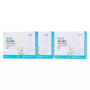 [셀러허브]애터미 허브데이 생리대 대형 80개 + 중형 40개 (S49504511)