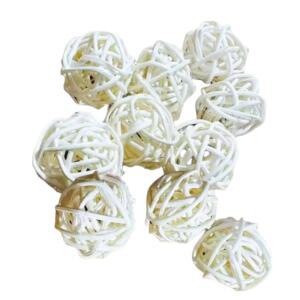 10PCS 3CM 라탄 볼 앵무새 씹는 침실, 장난감, 잉꼬, 위커 파티, 욕실, 코뉴어, 볼, 햄스터, 공예용 장식용 DIY 화장실 원색 토끼용, 코카투,