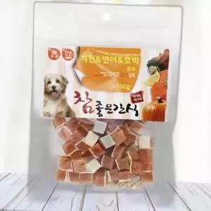 펫더맨 참좋은간식 치킨 연어 호박 큐브 100g