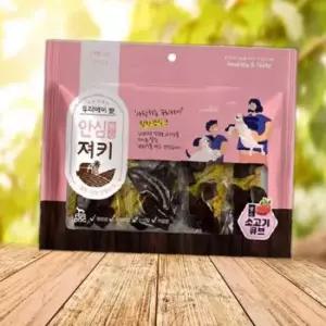 강아지 생일 간식 져키 소고기큐브 300g 통살 훈련