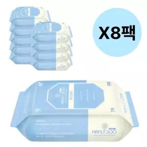 하늘수 물티슈 퓨어 리필형 가정용 사무실 76매 80팩 BNS