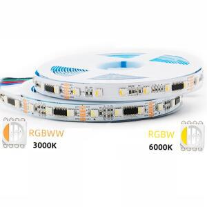 DMX512 LED 픽셀 라이트 스트립, RGBW 4 in 1 SMD 5050 IC 5M 주소 지정 가능 테이프, KTV 바
