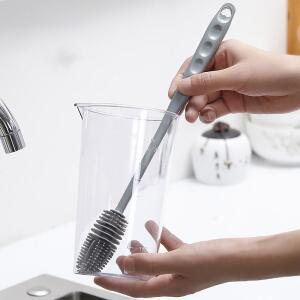 욕실브러쉬 Silicone Milk Bottle Brush Cup Scrubber Glass Cleaner Kitchen Cleaning Tool Long Handle Drink