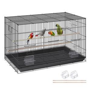 VEVOR 76.2CM(30인치) 비행 새장, 쌓을 수 슬라이드 있는 아웃 케이지, 트레이와 앵무새 카나리아 손잡이가 앵무새, 잉꼬 비둘기