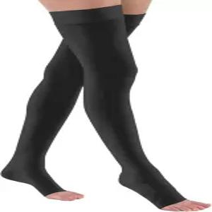 JOBST 릴 2030 mmHg 압박 스타킹 허벅지 높이 실리콘 밴드 오픈 토 피곤하거나 이 있거나 부은 다리를 위한