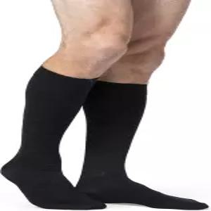 시그바리스 남성용 다이나벤 클로즈드 토 종아리 높이 양말 3040mmHg 스몰 롱 블랙