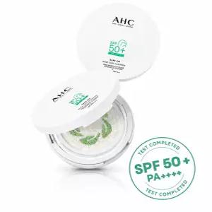 [AHC] 세이프온 마일드 선쿠션 SPF50+ PA++++ - 시카 쿨링 무기자차 선쿠션