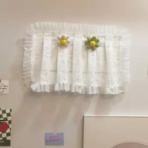 레이스 두꺼비집 가림막 장식 30x30cm천 찍찍이커튼 붙이는 주방 창문 작은 거실커텐 분전함커버 벽가리개