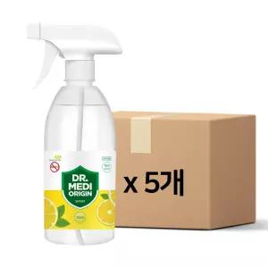 향기나는 닥터메디 오리진 스프레이 손소독제 스위트레몬 500mlX5개 에탄올70 식약처인증 의약외품젤소 겔