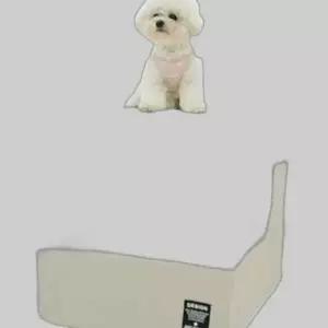 강아지 2단 계단 베이지 1P 침대 커버분리 마블스펀지
