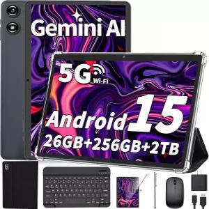 안드로이드 태블릿 10인치 키보드 포함 2026 15 26GB+256GB 2TB 확장 8코어 8000mAh 5G WiFi 와이드바인 L1
