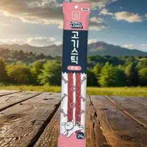 강아지 고기스틱 연어 24g 1P 반려견 육포 영양 간식