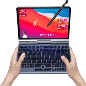 쿠포웨이 8인치 2-in-1 미니 노트북 태블릿 PC N150 최대 3.6GHz 12GB LPDDR5 RAM SSD Win 11 Pro