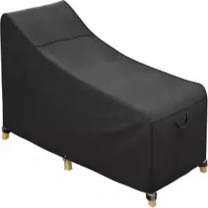 버디 야외 체이스 라운지 커버 68L x 30W 30H 인치 방수 파티오 가구 잔디 수영장 의자 팩 블랙