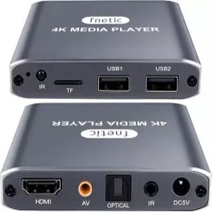 4K 디지털 미디어 플레이어 4K@30Hz TV 디스플레이용 풀 HD 사이니지 USB 드라이브/마이크로 SD 카드 지원