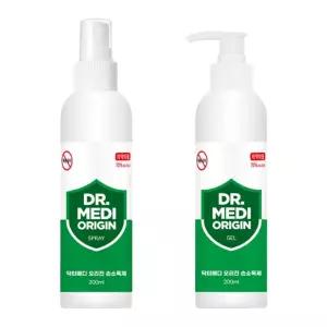 닥터메디 오리진 겔+스프레이 손소독제 200ml 5세트젤 휴대용소 소독 휴대용 에탄올 의약외품 소독젤 독젤