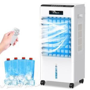 휴대용 에어컨 3-IN-1 증발식 늪 8L 원격 고속 쿨 창문 없는 7H 타이머 90 진동 3가지 모드 침실 사무실용