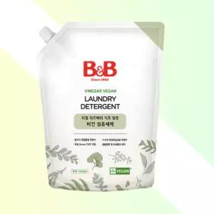 비앤비 비건인증 아기 세탁세제 1500ml 리필 유아세탁세제 아기옷세제 베이비세제 액체세제