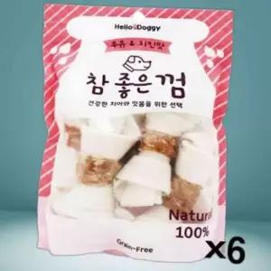 참좋은껌 치킨 우유껌 6pX6 애견간식 치석제거 우피껌