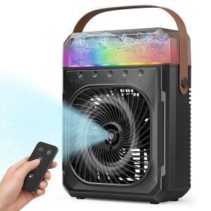 Ausic 미스트 선풍기 휴대용 1200mL 물탱크가 있는 20000mAh 에어컨 실외용 수냉식 캠핑 파티오 홈 침실 사무실에 완벽한 물 분사