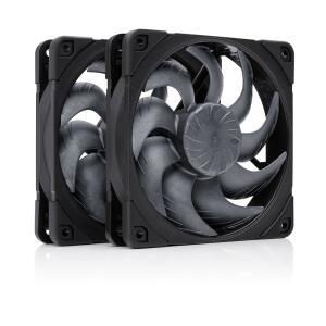 Noctua NF-A12x25 G2 PWM Sx2-PP 크로맥스.블랙 푸시 풀사이드 바이 사이드 리케이션용 듀얼 팬 세트(블랙)