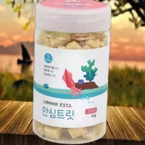 스텐바이미 강아지 건조간식 동결건조 안심트릿 오징