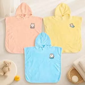 유아동 극세사 캐릭터 판초 가운 3컬러 4-10세 수영장 목욕 타월타올 수건 어린이 후드 아가운 아타올 아큰
