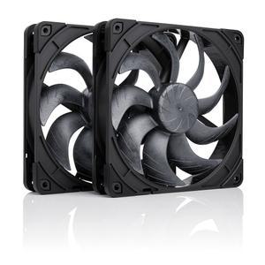 Noctua NF-A14x25 G2 PWM Sx2-PP 크로맥스.블랙 푸시 풀사이드 바이 사이드 리케이션용 듀얼 팬 세트(블랙)