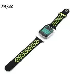 애플워치 스포츠 스트랩 검정노랑 38 40mm