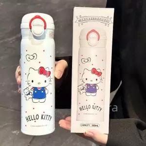 [해외] 귀여운 캐릭터 키티 텀블러 스테인리스 스틸 대용량 물컵 a2 헬로키티 귀여운 보온병 컵 신입 고등