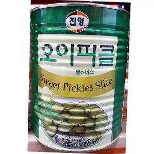 대용량 업소용 슬라이스 오이피클 3kg 식당용 식자재 스위트 캔 피클 식당용피클 업소용피클 슬라이스피클