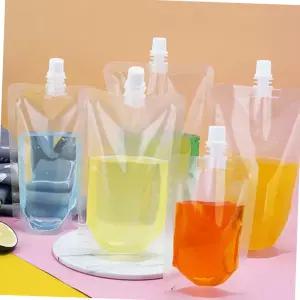 투명 스파우트 파우치 200ml 휴대용 음료수 주스 보관 팩 투명파우치 음료보관팩 휴대용주스팩