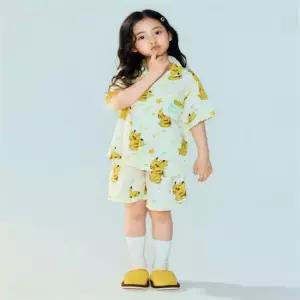 매장정품 스파오 키즈 SPPPG25KU4 포켓몬 반짝이는 반팔 파자마 LIGHT YELLOW 254 64