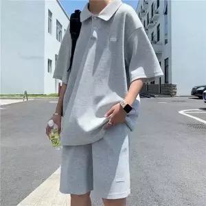 [하프클럽/]남녀 공용 카라 반팔 반바지 상하의 데일리 셋업 트레이닝복 여