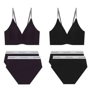 매장정품 CODES COMBINE 코데즈컴바인 젤리프리컷 노와이어 브라2팬티4 세트(CEWBRPTPT458PUBK) CEWBRPTPT4
