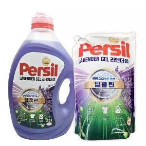 헨켈 퍼실 라벤더젤 딥클린 액체세탁세제 일반드럼겸용 2.5L(용기)1개+1.5L(리필)1개