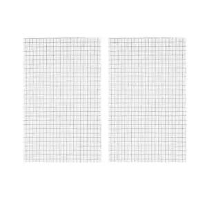 친절한탄씨 TBZ 격자무늬 깔끔 방수 식탁보2p세트 180x137cm) 화이트) 홈파티테이블보 카페테이블보