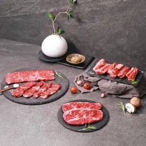 블랙비프 냉장 소고기 구이용 모듬 1kg 골라담기 ( 부채살 600g / 척아이롤 200g / 살치살 200g)