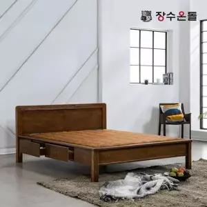 [장수온돌] 동백 황토볼확장형 황토온열 건강침대 퀸침대
