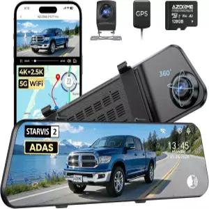 IMX678 ADAS 12인치 리어 뷰 미러 카메라 4K 2.5K 듀얼 HDR 대시 128GB 카드 음성 제어 GPS가 탑재된