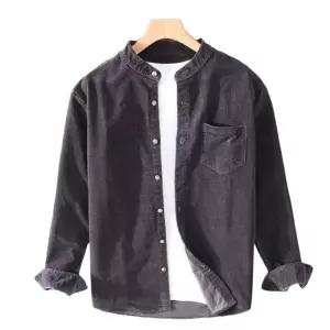 남성 반팔 남방 긴팔 남자 셔츠 린넨 여름 스트라이프 체크 정장 오버핏 헨리넥 캐주얼 데님