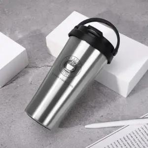 카페스타일 밀폐 뚜껑 텀블러 (450ml) (실버)안새는 스텐 휴대보냉컵