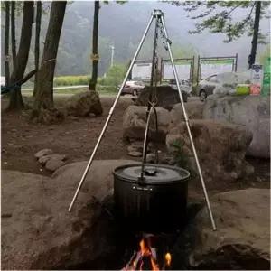 캠핑 오븐삼각대 BBQ캠핑삼각대 모닥불 화롯대 삼각대