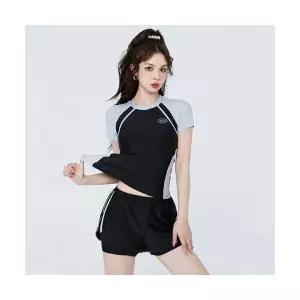 은창]스포츠 캐쥬얼 팬츠형 2피스 래쉬가드 수영복 비키니 모노키니 래쉬가드 일체형 치마 세트 몸매보정