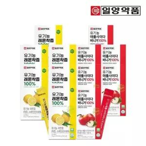 일양약품 유기농 레몬즙 6박스 + 애플사이다 비니거 6박스(총 180포) / 레몬애사비