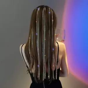 LED 헤어피스 반짝 헤어핀 붙임머리 행사 파티용 헤어피스 붙이는머리 리본핀 파티헤어핀