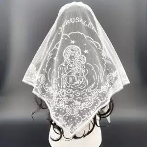 기도용 레이스 미사보 베일 두건 머리덮개 스카프 헤어장식 레이스웨딩베일 미사베일